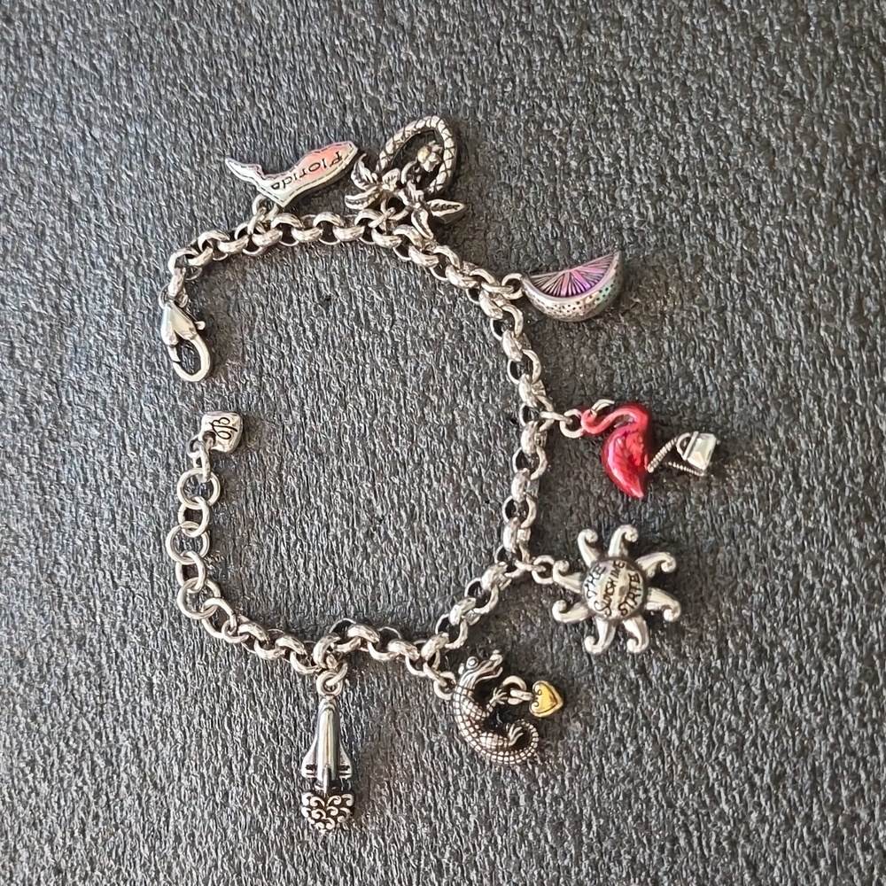 Brighton Silver Florida Charm bracelet